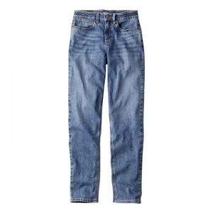 L.L.Bean Women's 207 Vintage Jeans, High-Rise Boyfriend faded indigo size 12 reg